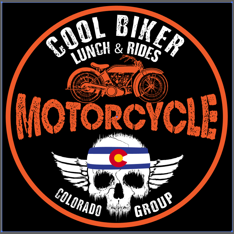 Cool Biker Lunch and Rides Colorado club emblem